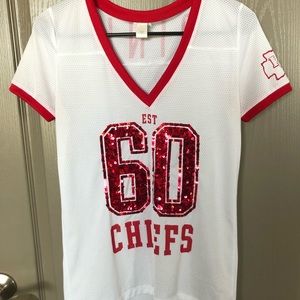 PINK sequin Chiefs Jersey